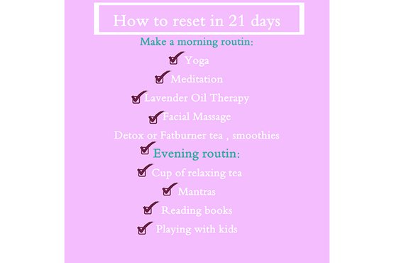How to reset in 21 days